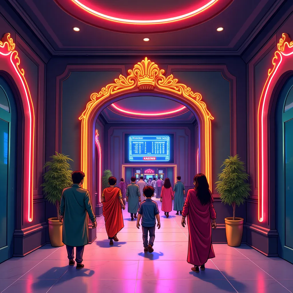 Bajibet live casino hero background with neon gaming atmosphere